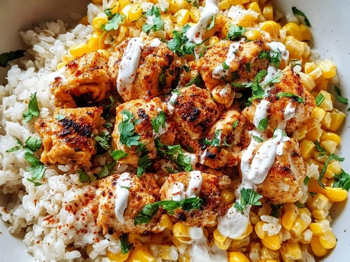 Street Corn Chicken Rice Bowl: Quick Weeknight Dinner - Image 1