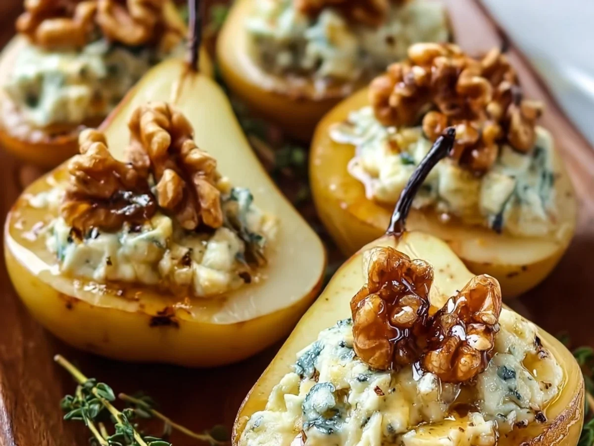 Sweet & Savory Blue Cheese Stuffed Pears Appetizer - Image 2
