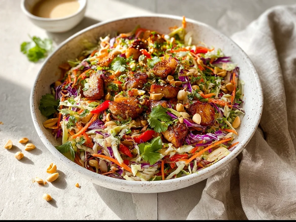 Tangy Peanut Chicken Crunch Salad Recipe for Weeknights - Image 2