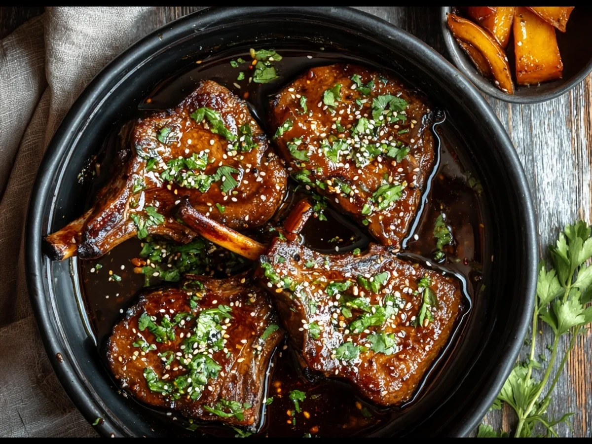 Tender Slow Cooker Honey Garlic Lamb Chops - Image 3