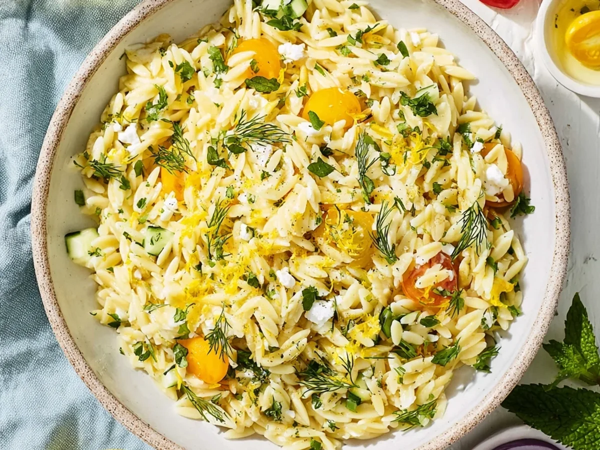 Zesty Lemon Orzo Salad: Bright, Fresh & So Simple - Image 1