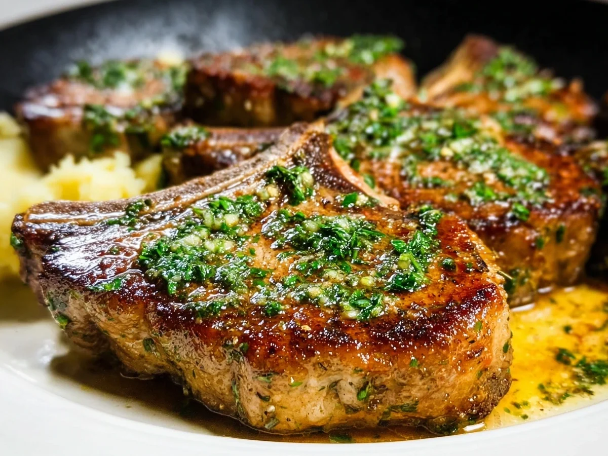 20-Minute Garlic Butter Pan Seared Lamb Chops - Featured Image
