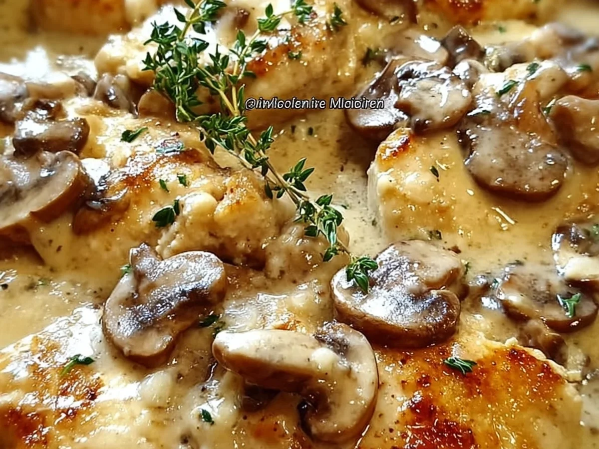 30-Min Creamy Mushroom Asiago Chicken Dinner - Featured Image