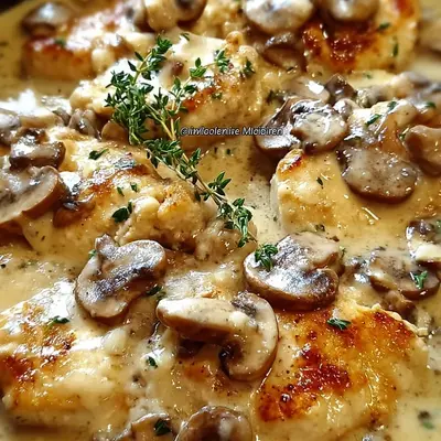 30-Min Creamy Mushroom Asiago Chicken Dinner