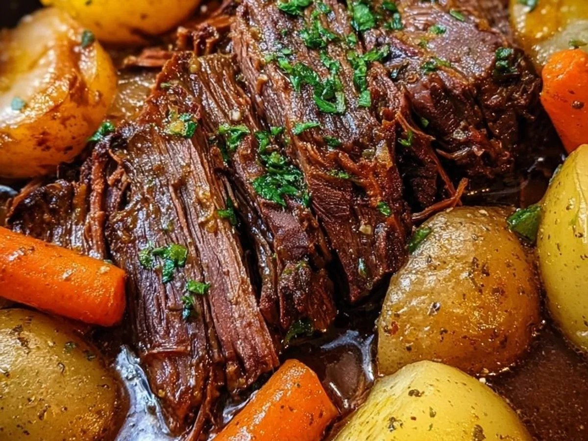 5-Star Crockpot Pot Roast - Easy & Delicious - Featured Image
