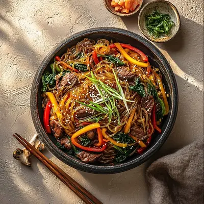 Authentic Korean Japchae Noodles: A Family Favorite