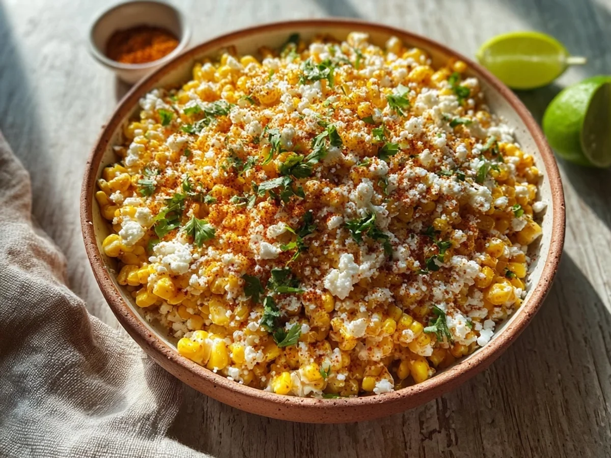 Authentic Mexican Street Corn Salad: Creamy, Tangy, Fresh - Featured Image