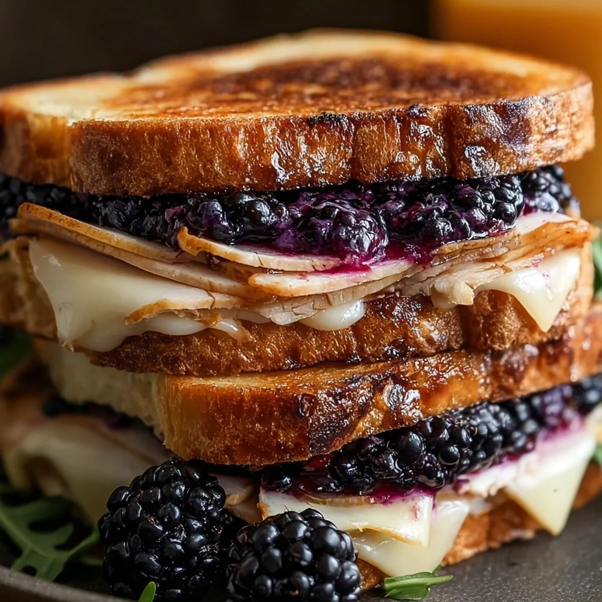 Blackberry Brie Turkey Ham Sandwich: Sweet & Savory