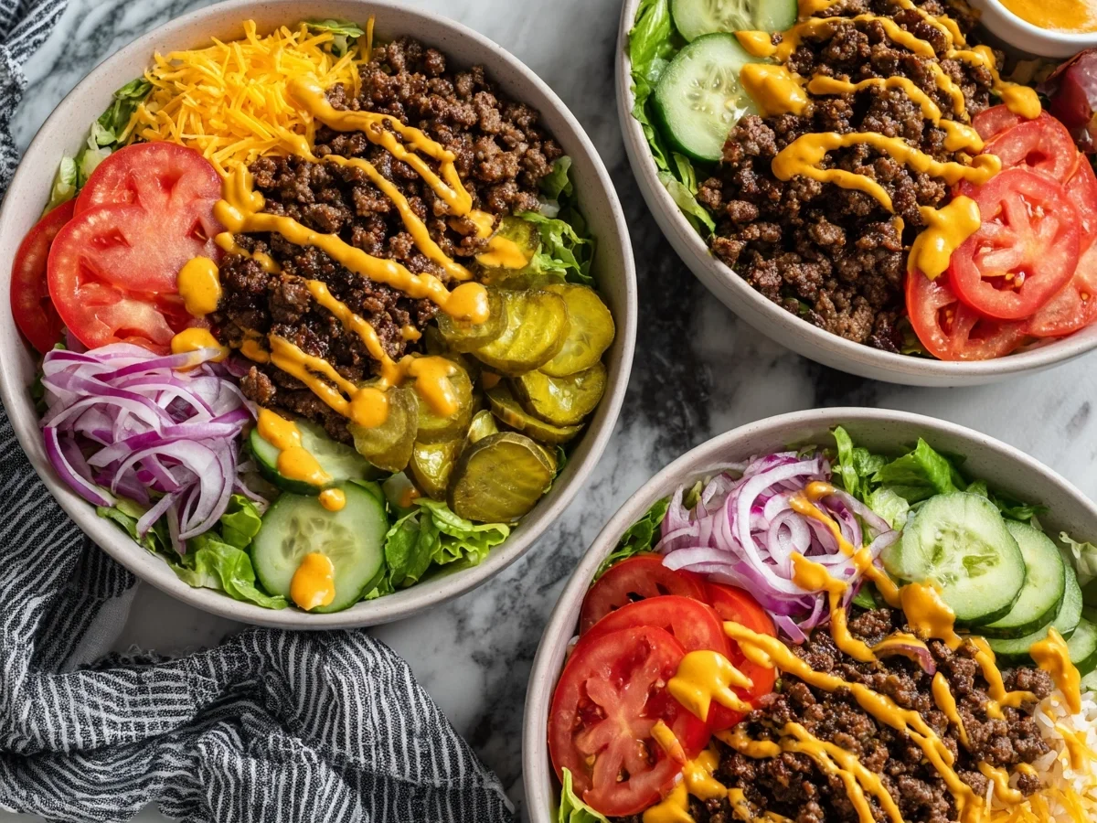 Burger Bowls: Easy & Delicious Dinner Idea - Featured Image
