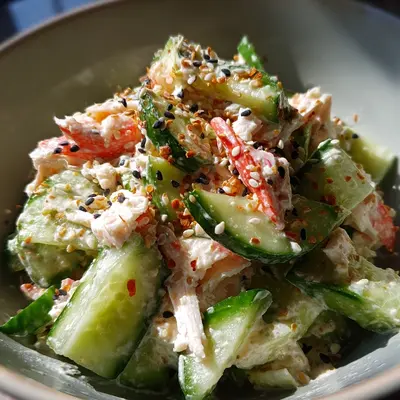 California Roll Cucumber Salad: Fresh & Easy
