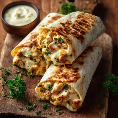 Cheesy Garlic Chicken Wraps: Fast & Flavorful