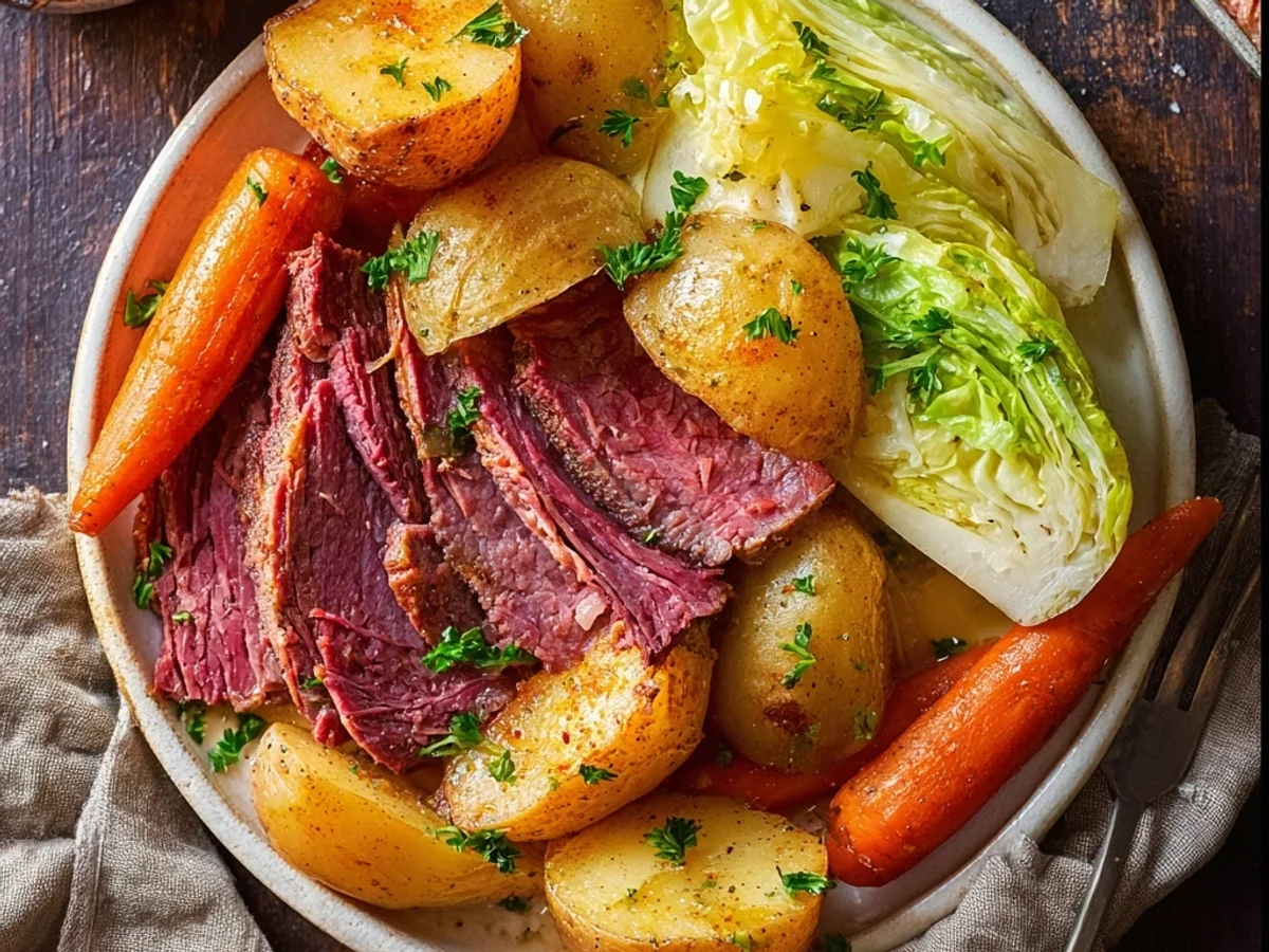 Classic Corned Beef & Cabbage with Zesty Horseradish - Featured Image