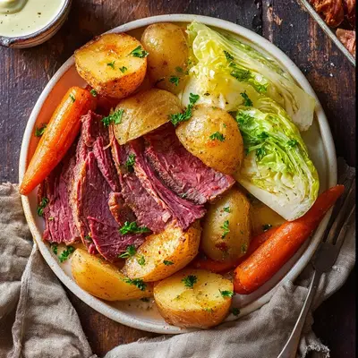 Classic Corned Beef & Cabbage with Zesty Horseradish