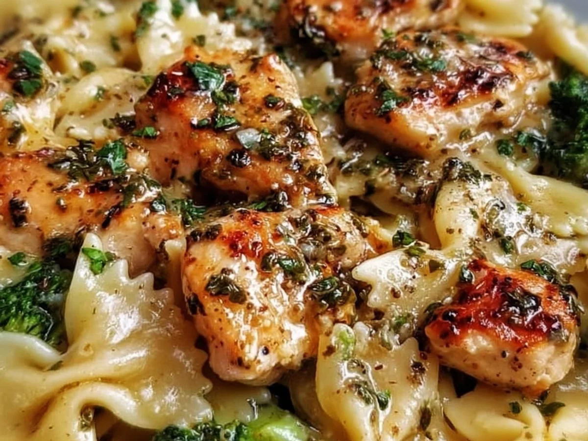 Cowboy Butter Lemon Chicken Bowtie Pasta with Broccoli - Featured Image