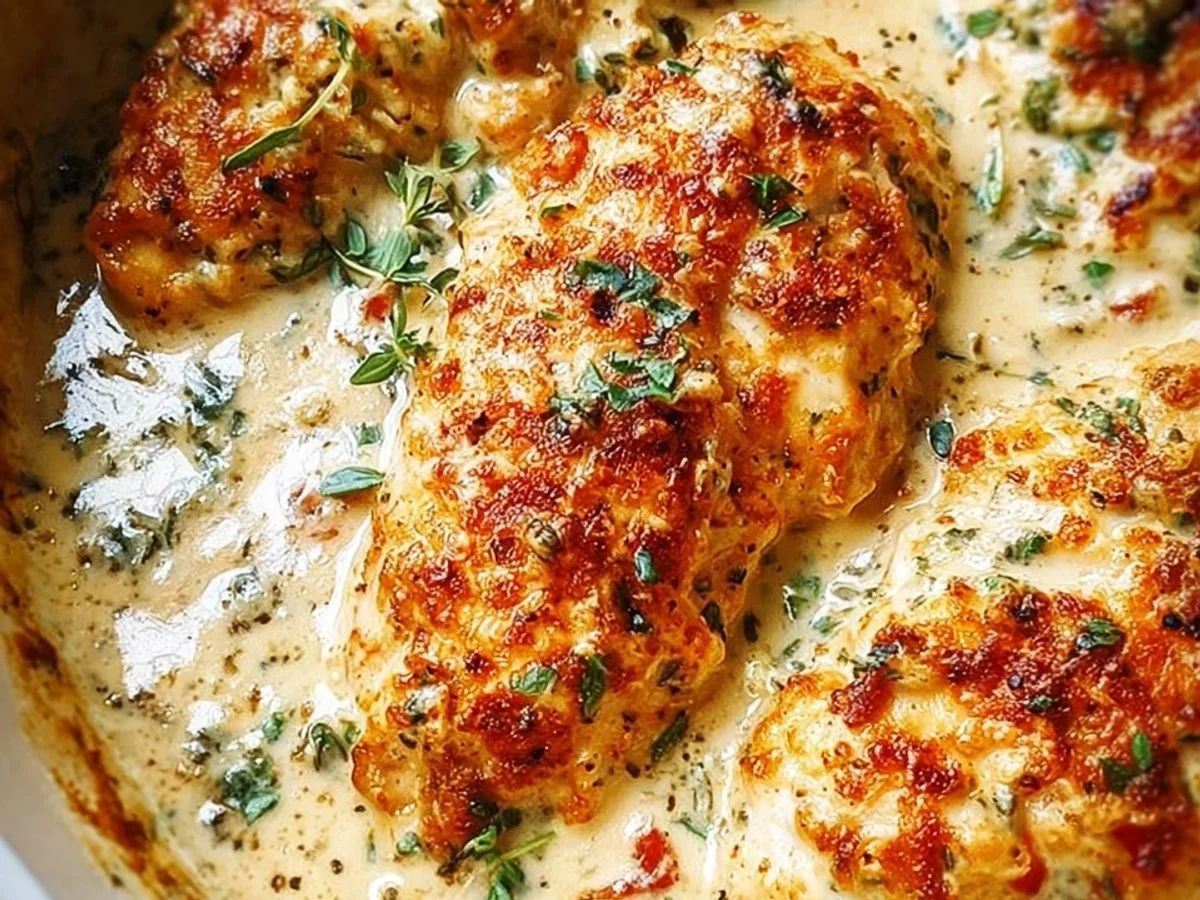 Creamy Baked Chicken Breasts with Garlic Herb Sauce - Featured Image