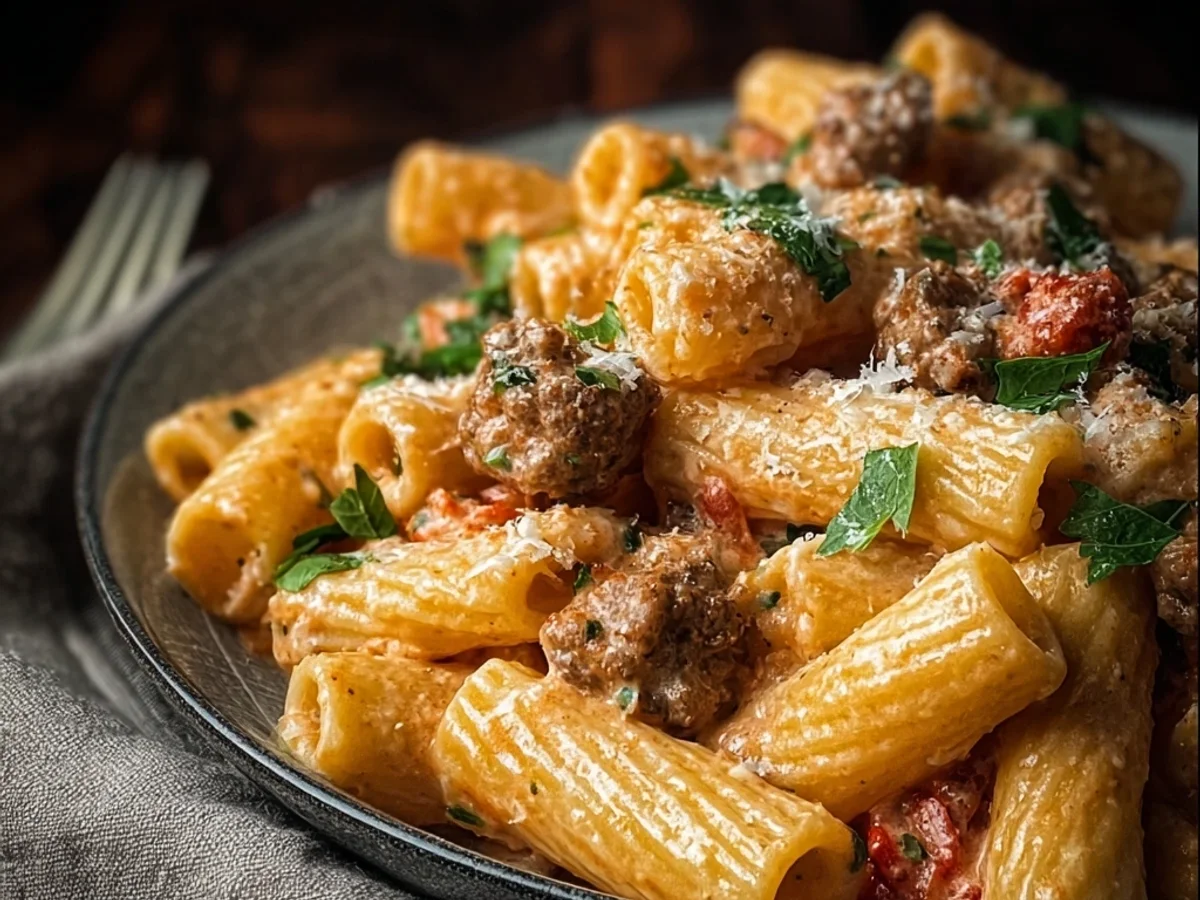 Creamy Beef Sausage Rigatoni: A Weeknight Hug - Featured Image