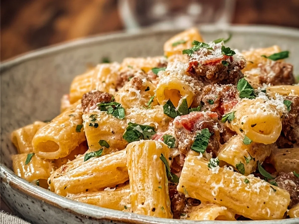 Creamy Beef Sausage Rigatoni: A Weeknight Hug in a Bowl - Featured Image