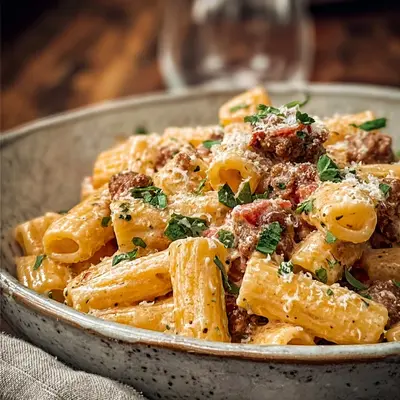 Creamy Beef Sausage Rigatoni: A Weeknight Hug in a Bowl