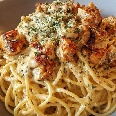 Creamy Cajun Chicken Spaghetti with Cheesy Garlic Sauce
