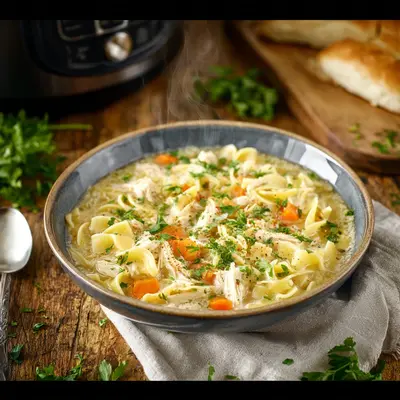 Creamy Chicken Noodle Soup Crockpot: Simple & Satisfying