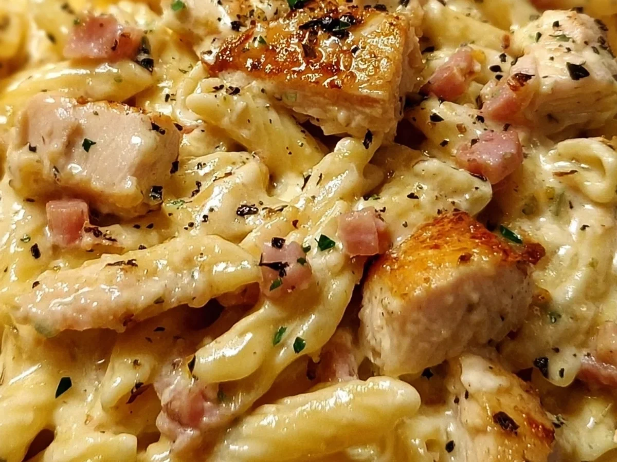 Creamy Chicken Turkey Ham Ranch Pasta Comfort Meal - Featured Image