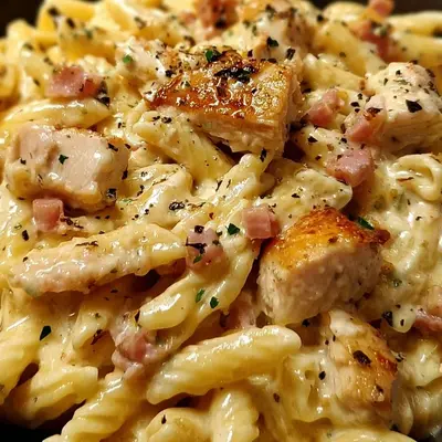 Creamy Chicken Turkey Ham Ranch Pasta Comfort Meal