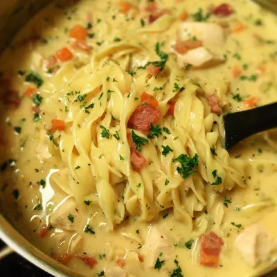 Creamy Crack Chicken Noodle Soup: Easy Comfort Food