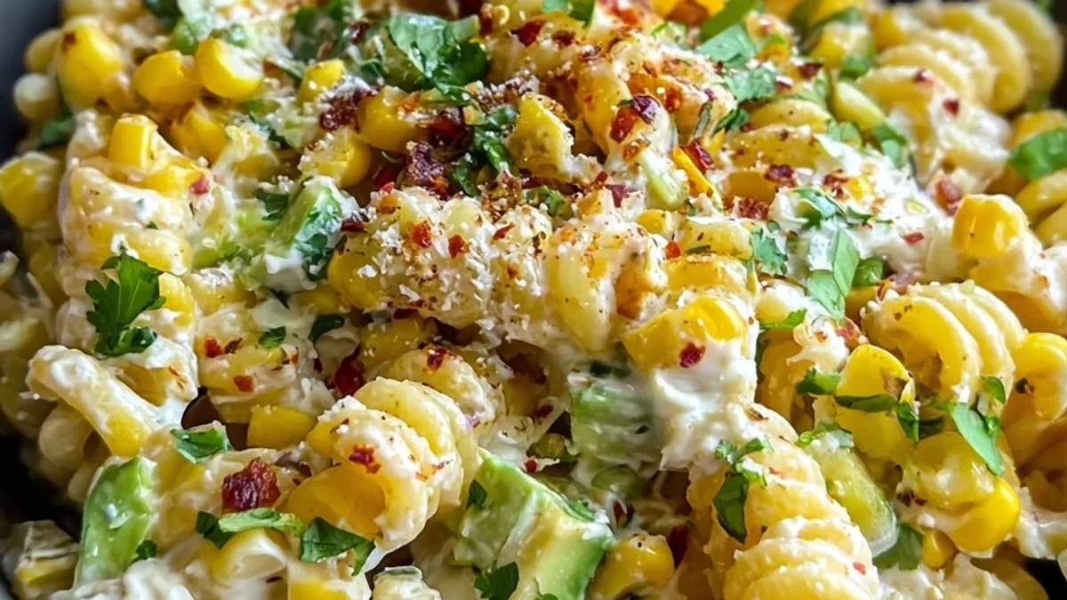 Creamy Mexican Street Corn Pasta Salad for Summer Gatherings