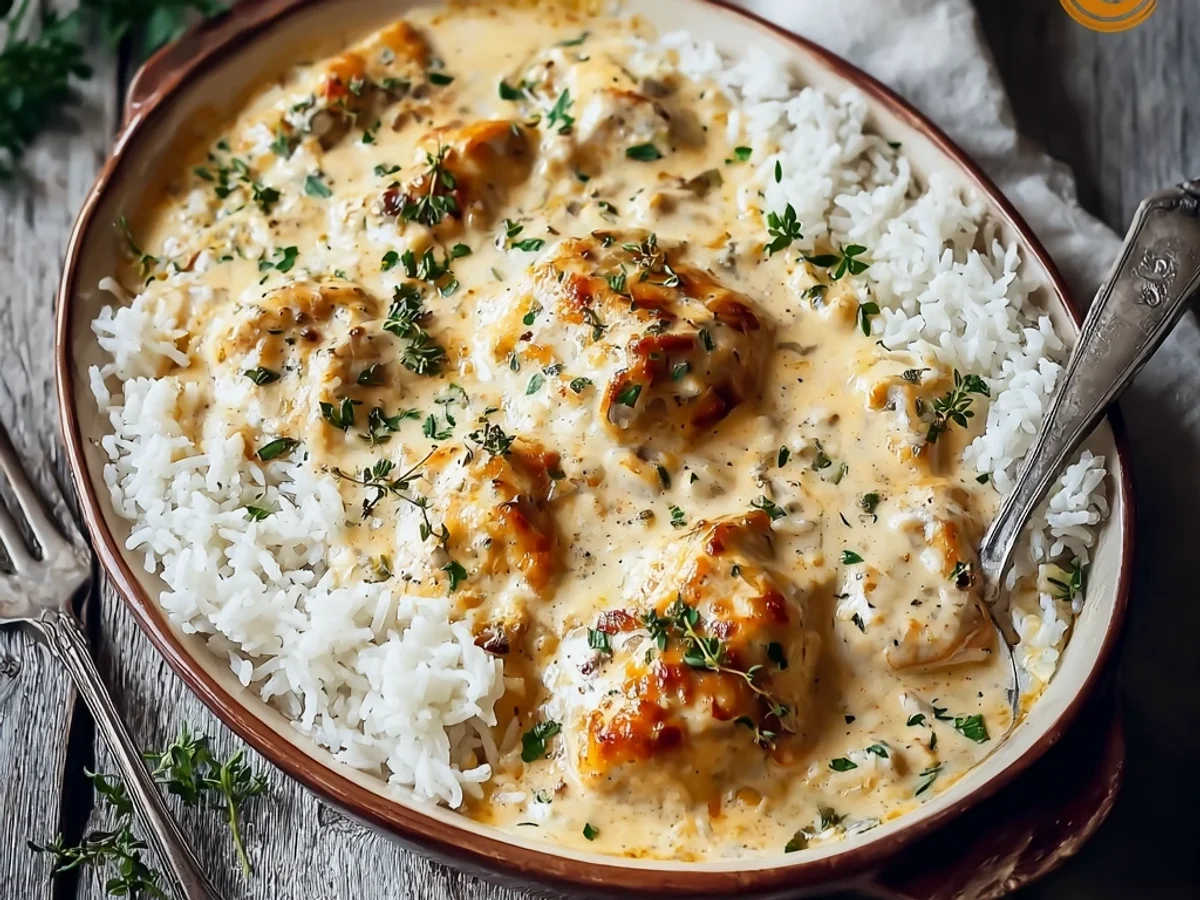 Creamy Smothered Chicken & Rice One-Pan Wonder - Featured Image