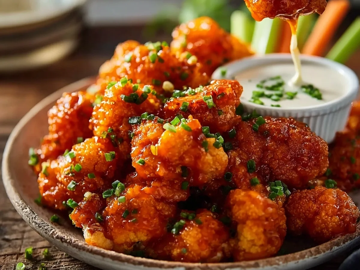Crispy Air Fryer Buffalo Cauliflower Bites - Featured Image