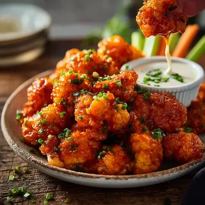 Crispy Air Fryer Buffalo Cauliflower Bites
