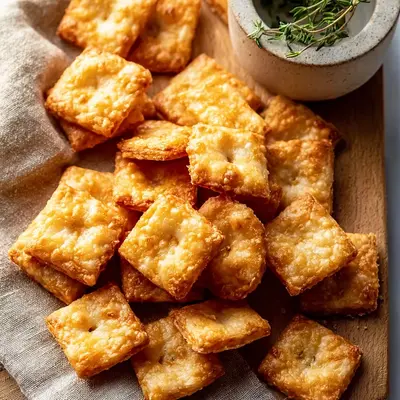 Crispy Cheddar Homemade Cheese Crackers: A Savory Snack