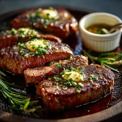 Crispy Pan Seared Steak with Garlic Butter
