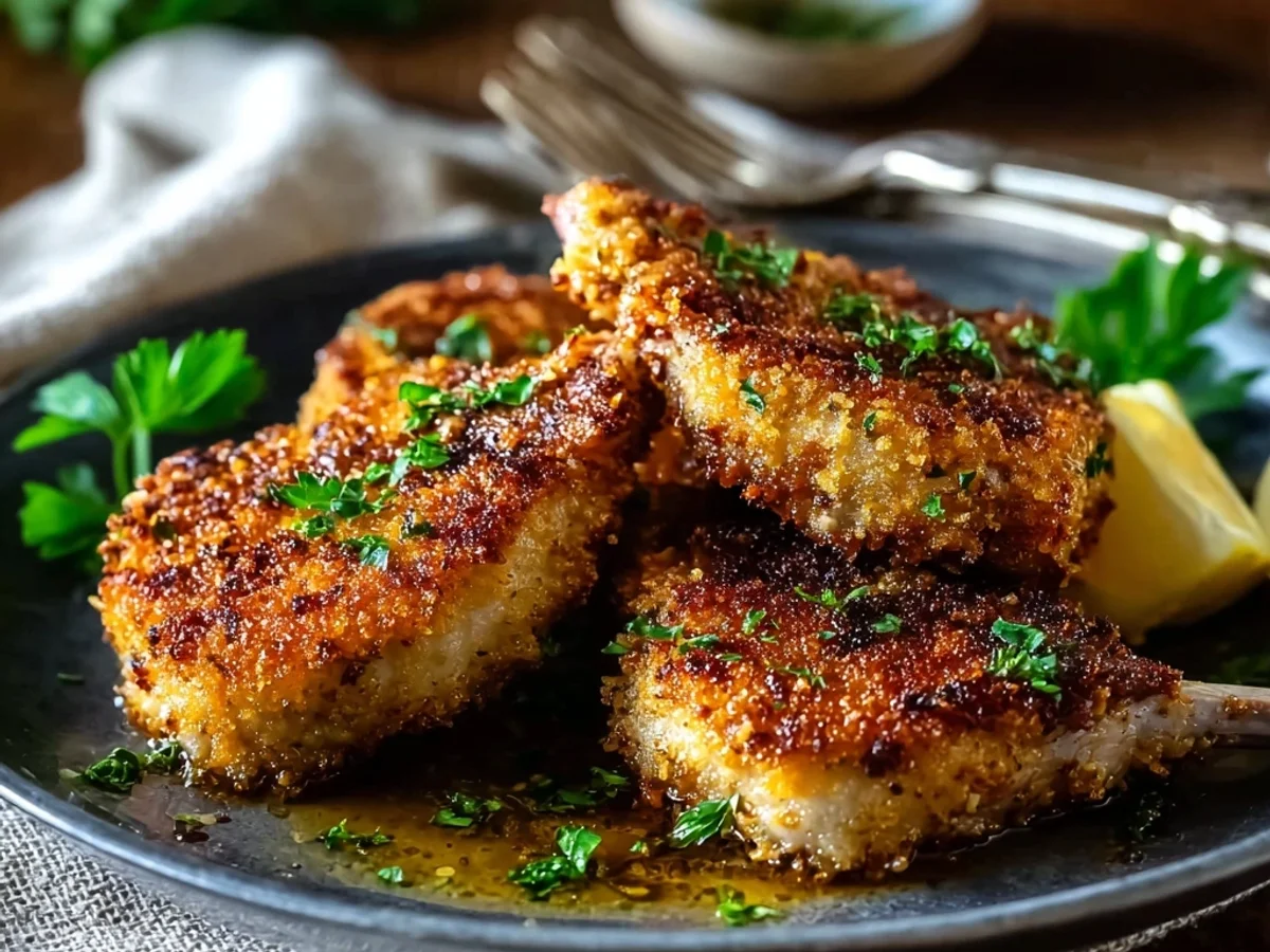Crispy Parmesan Crusted Lamb Chops Recipe - Featured Image