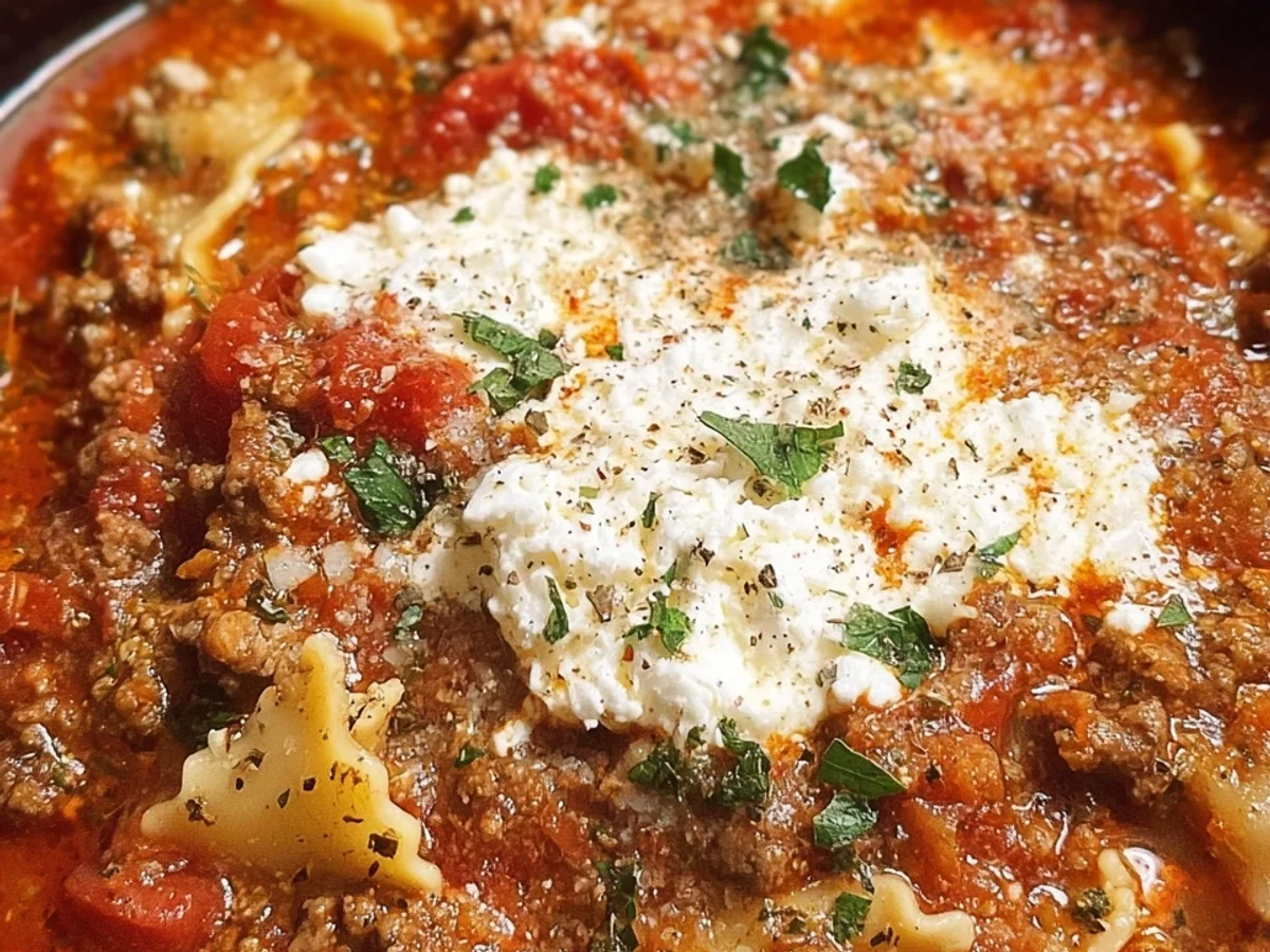 Crockpot Lasagna Soup: Rich Italian Flavors, Easy Dinner - Featured Image