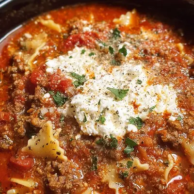 Crockpot Lasagna Soup: Rich Italian Flavors, Easy Dinner