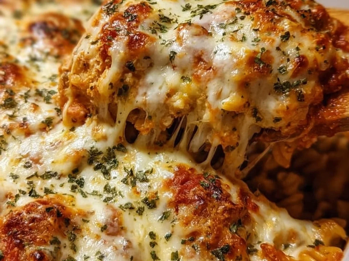 Easy Chicken Parm Casserole Recipe - Featured Image