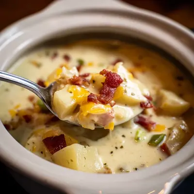 Easy Creamy Crockpot Potato Soup