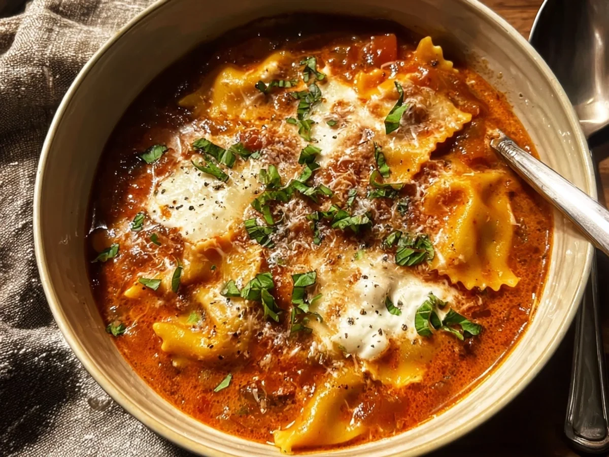 Easy Creamy Lasagna Soup: A Satisfying Dinner - Featured Image
