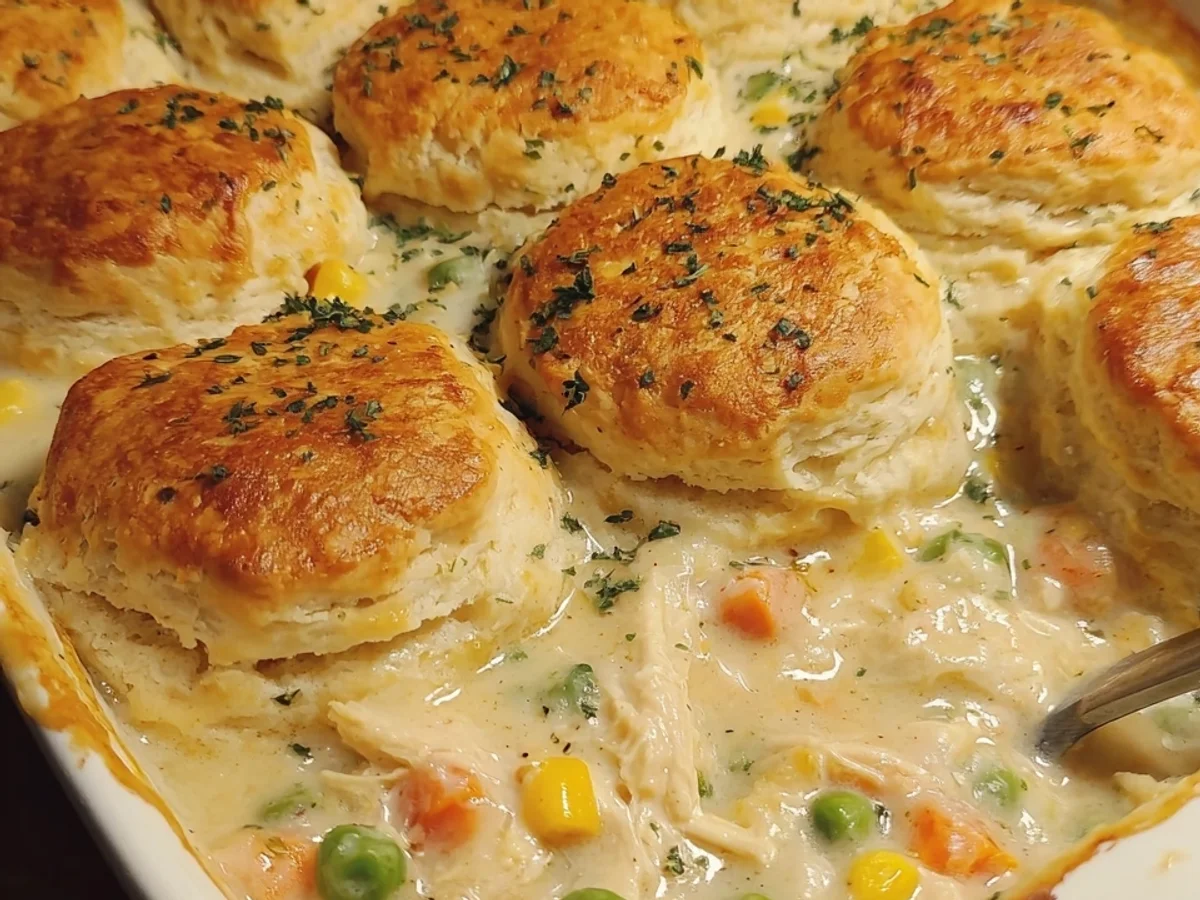 Easy Homemade Chicken Pot Pie Casserole Recipe - Featured Image