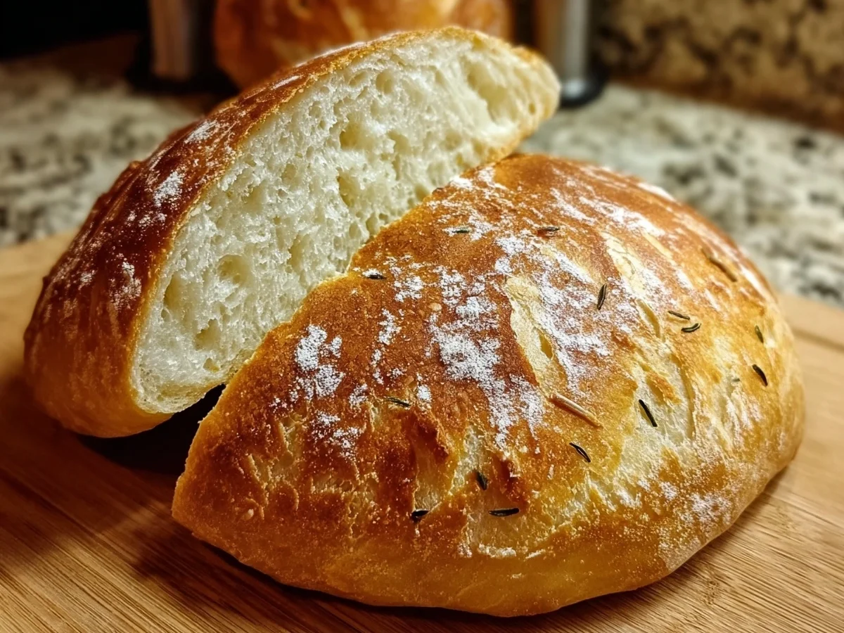 Easy Homemade Crusty Italian Bread Recipe - Featured Image