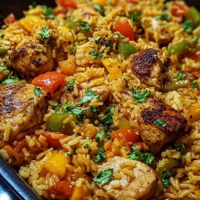 Easy One-Pan Caribbean Chicken & Rice Dinner