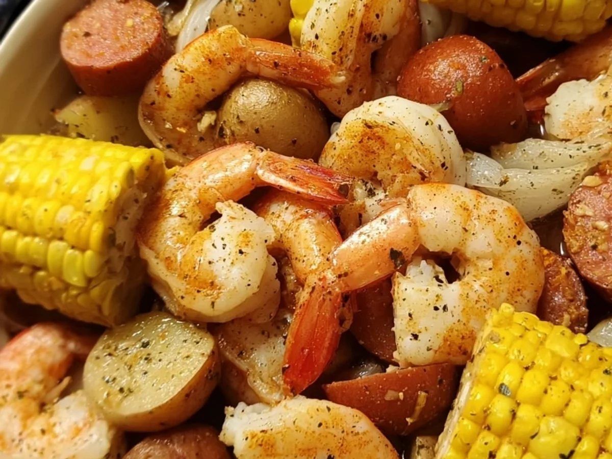 Easy Slow Cooker Shrimp Boil - Featured Image