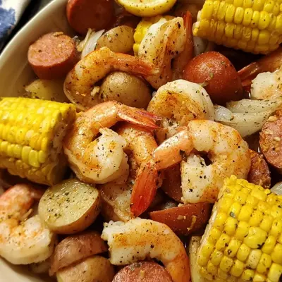 Easy Slow Cooker Shrimp Boil