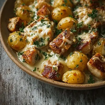 Garlic Parmesan Crockpot Chicken & Potatoes: Easy Dinner