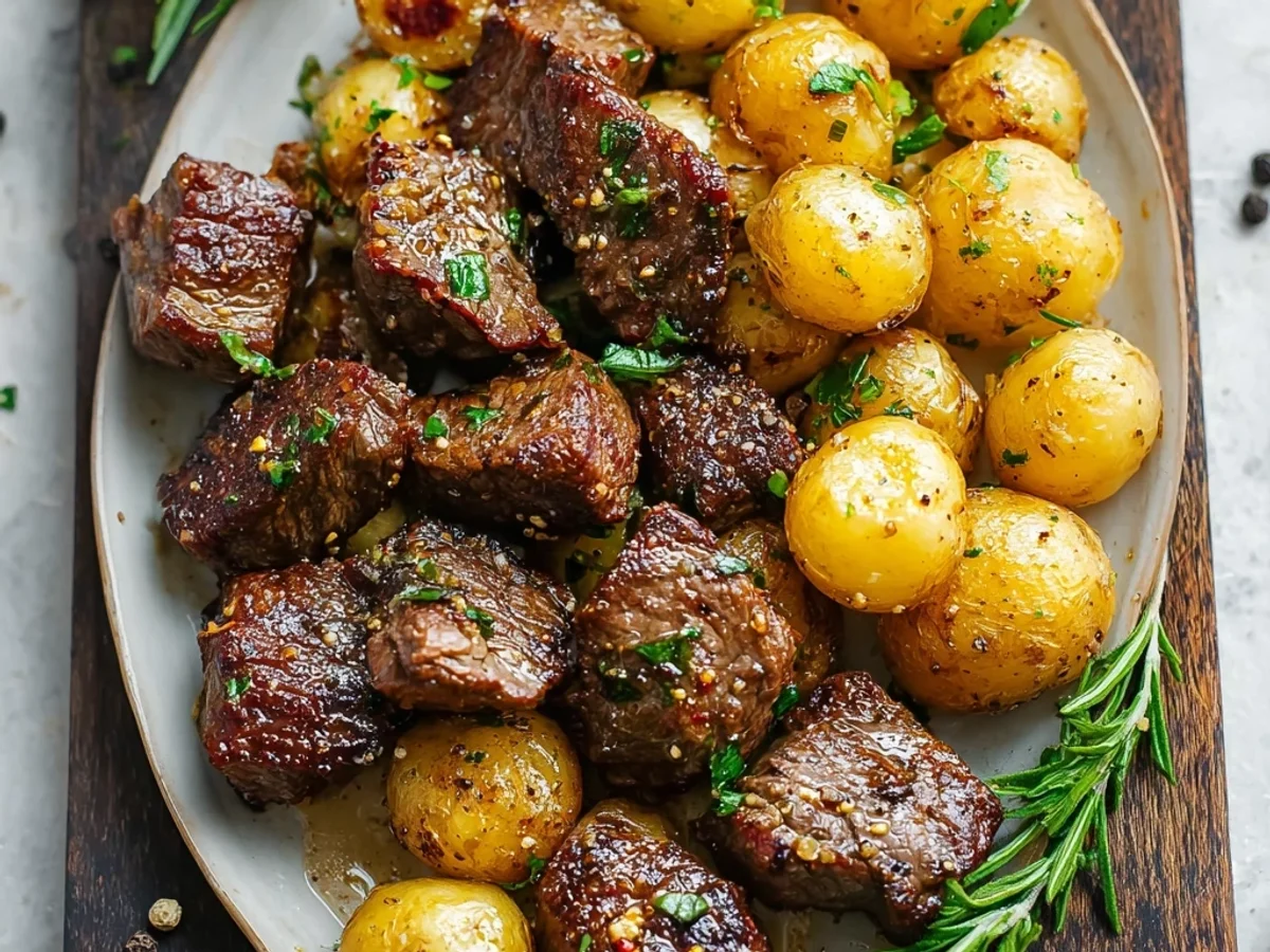 Garlic Steak Bites and Potatoes: Speedy Skillet Meal - Featured Image