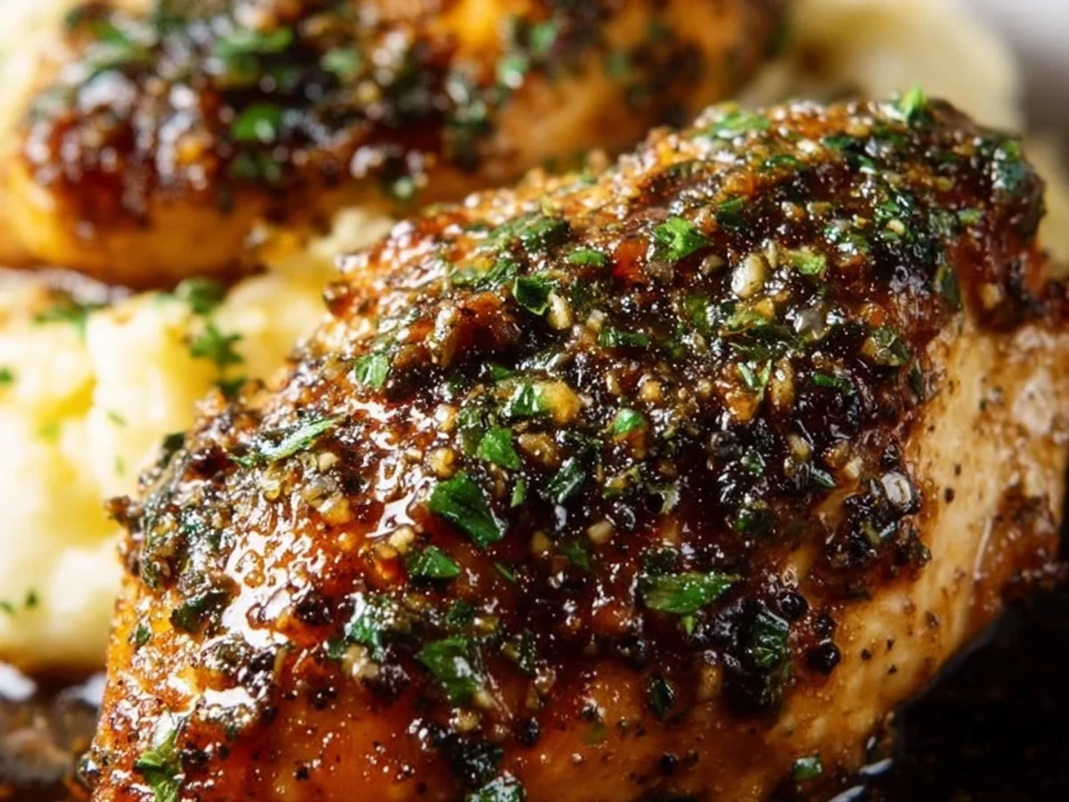 Glazed Garlic Herb Chicken Breasts - Featured Image