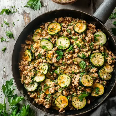 Ground Turkey Zucchini Skillet: Light & Healthy