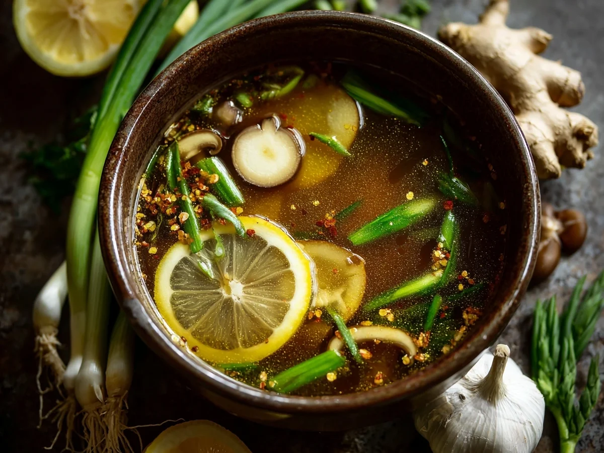 Healing Miso Ginger Lemon Detox Broth for Wellness - Featured Image