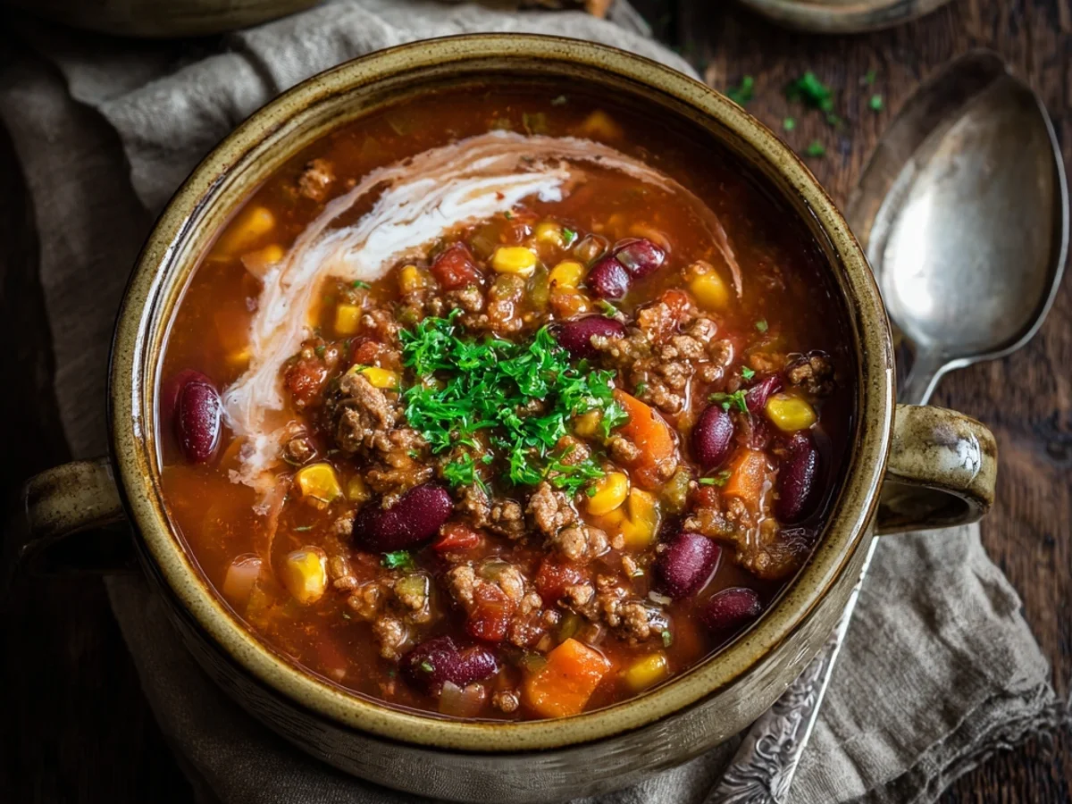 Hearty Crockpot Cowboy Soup: Smoky Beef & Bean Stew - Featured Image
